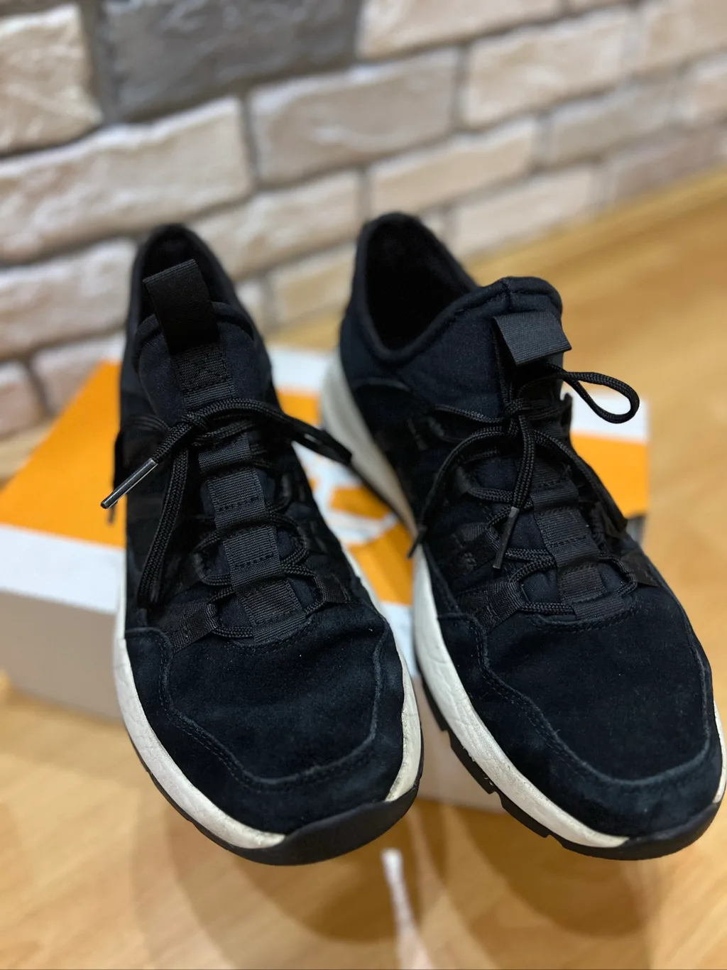 Оригінальні чоловічі кросівки Timberland чорні замшеві розмір 45