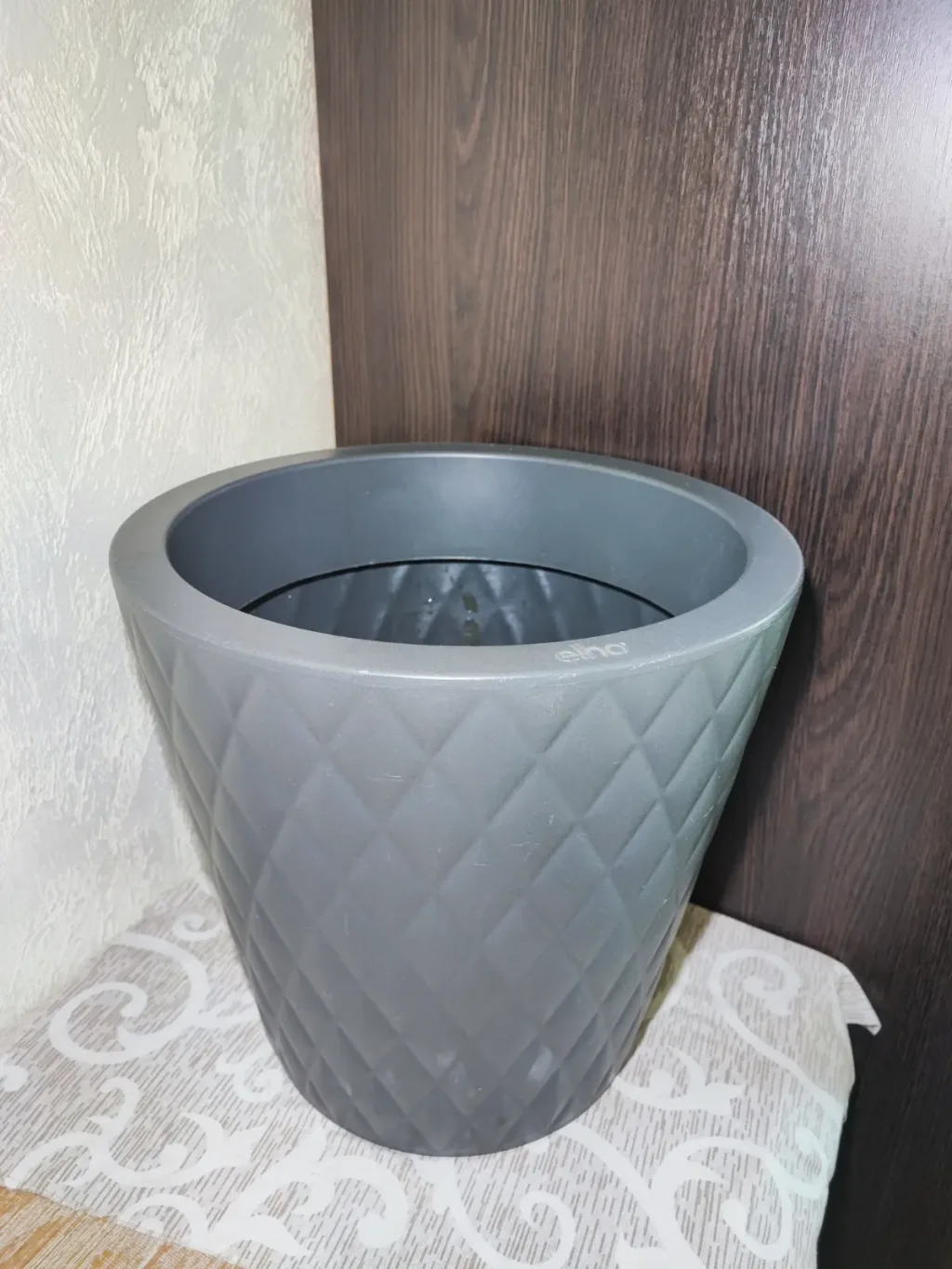 ⚫️ Кашпо Elho Pure Straight Crystal 37 (22 л)