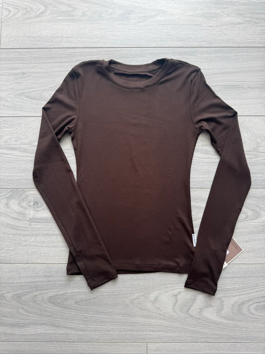 Лонг з вирізом на пальчик шоколад XS, S, M, L, Xl